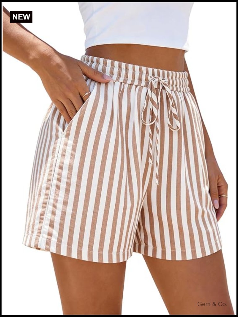 High Waisted Drawstring Pajama Shorts Women Wide Leg Lounge Bottoms